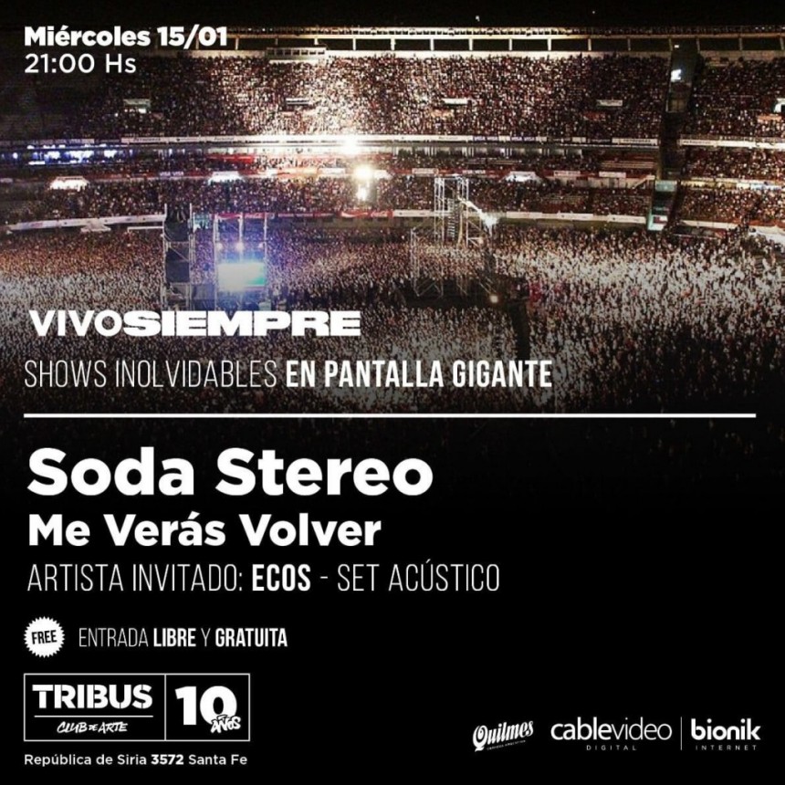 15/1 - Soda Stereo - Me ver&aacute;s volver