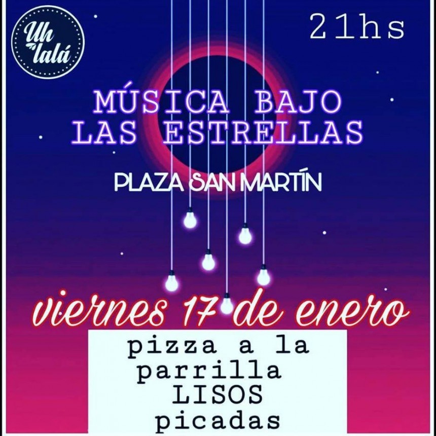 17/1 - Musica al aire libre con Nico Barrios