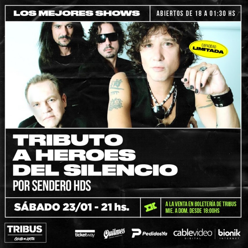 23/1 - Tributo a H&eacute;roes del Silencio en Tribus
