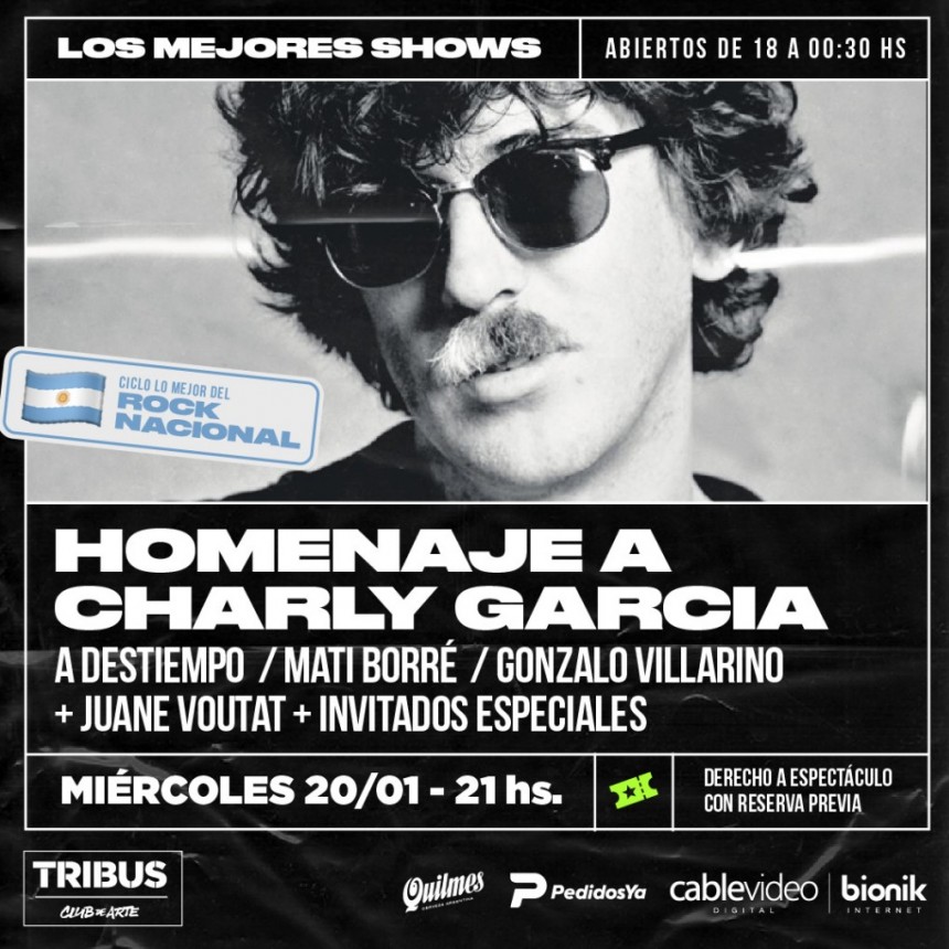 20/1 - Tributo a Charly Garc&iacute;a en Tribus