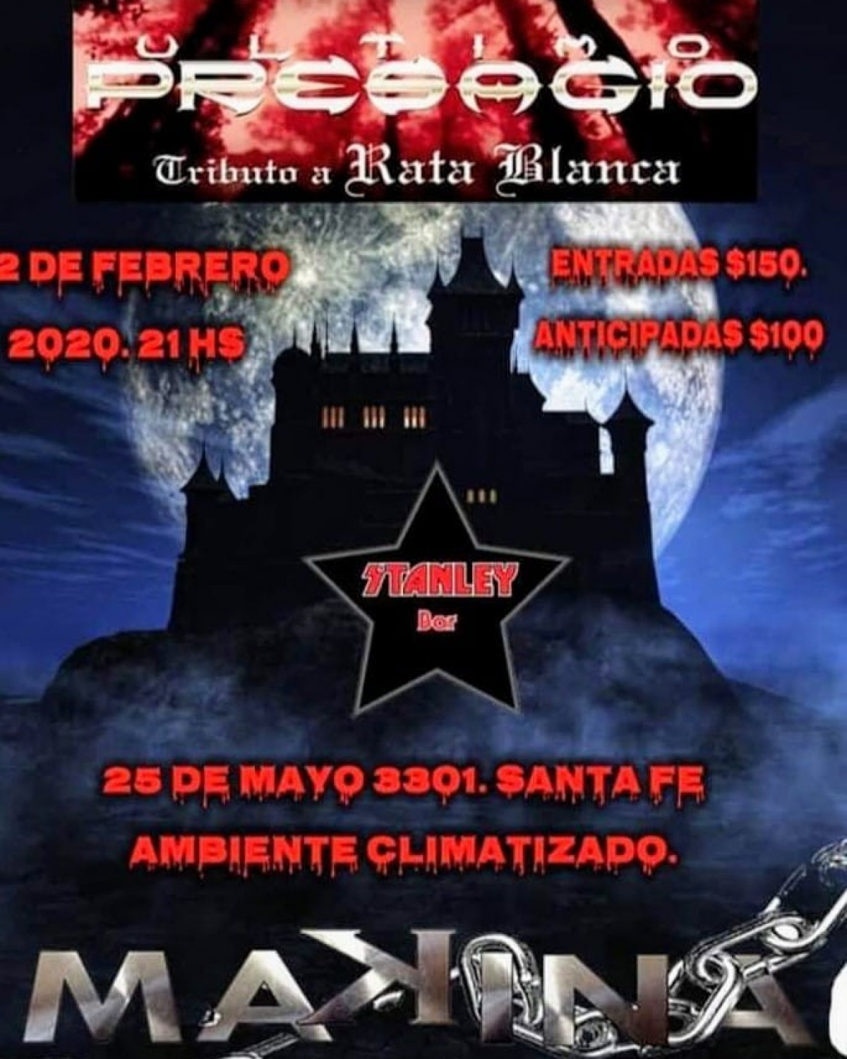 22/2 - &Uacute;ltimo Presagio & M&aacute;quina Argenta en Stanley Bar