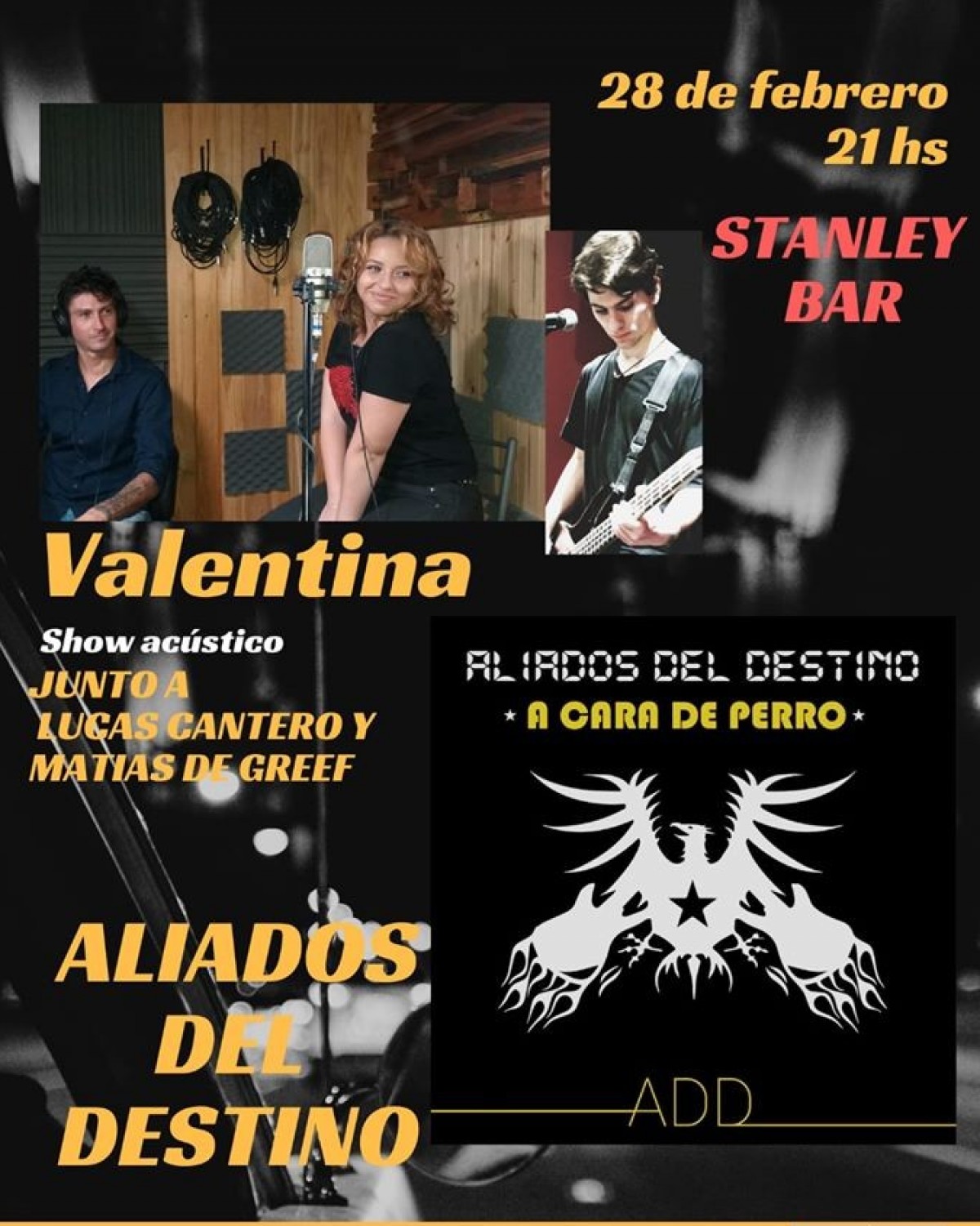 28/2 - VALE RUGGENINI & ALIADOS DEL DESTINO en Stanley Bar