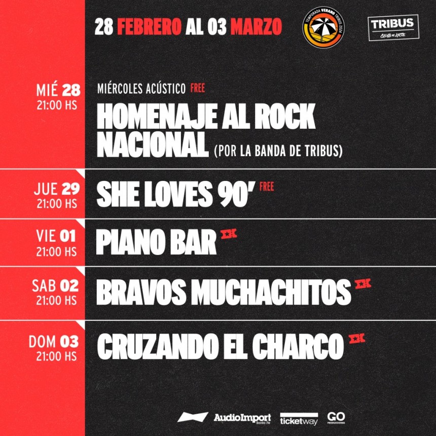 Cartelera de Tribus del 28/2 al 3/3