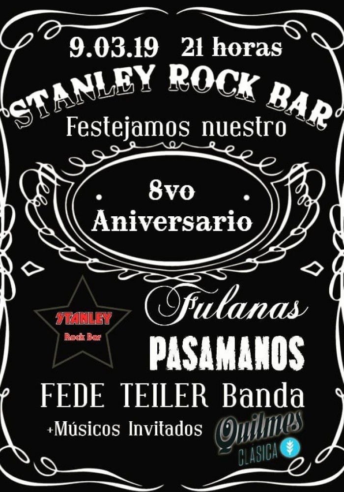 9/3 - CUMPLE DE STANLEY ROCK BAR