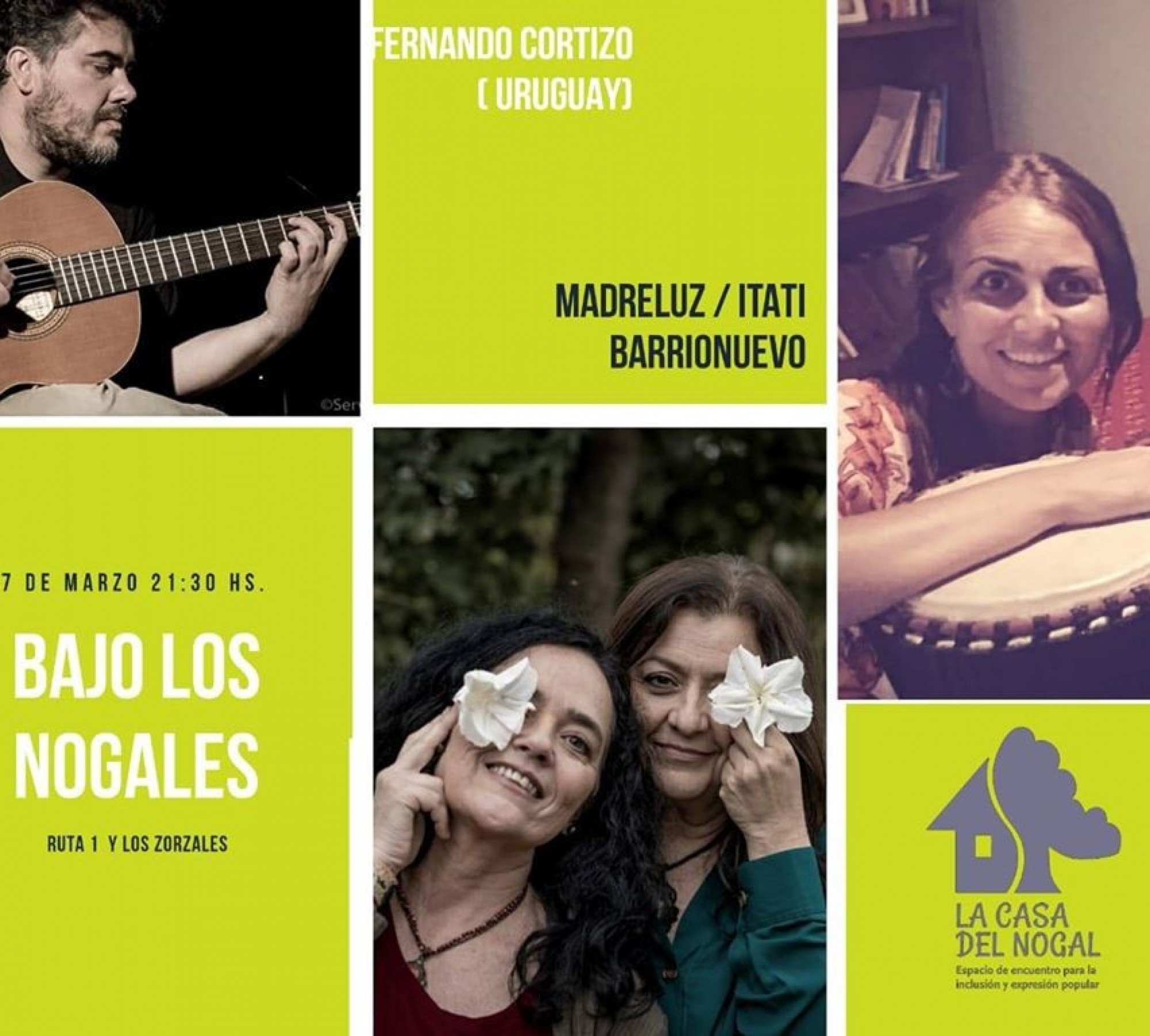 7/3 - Madreluz, Itat&iacute; Barrionuevo y Fernando Cortizo bajo los Nogales!