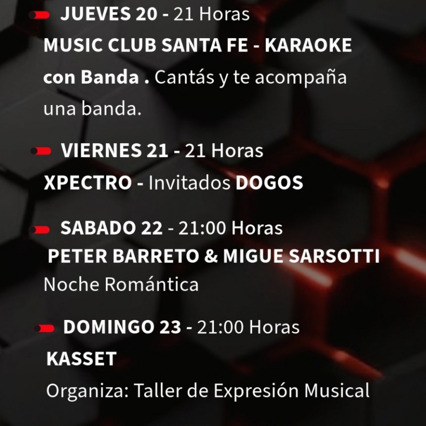 Programaci&oacute;n de Stanley Bar del 20/3 al 23/3