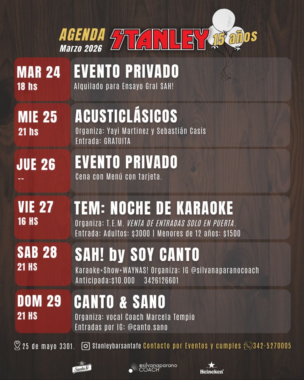 &Uacute;LTIMA SEMANA DE MARZO EN STANLEY 