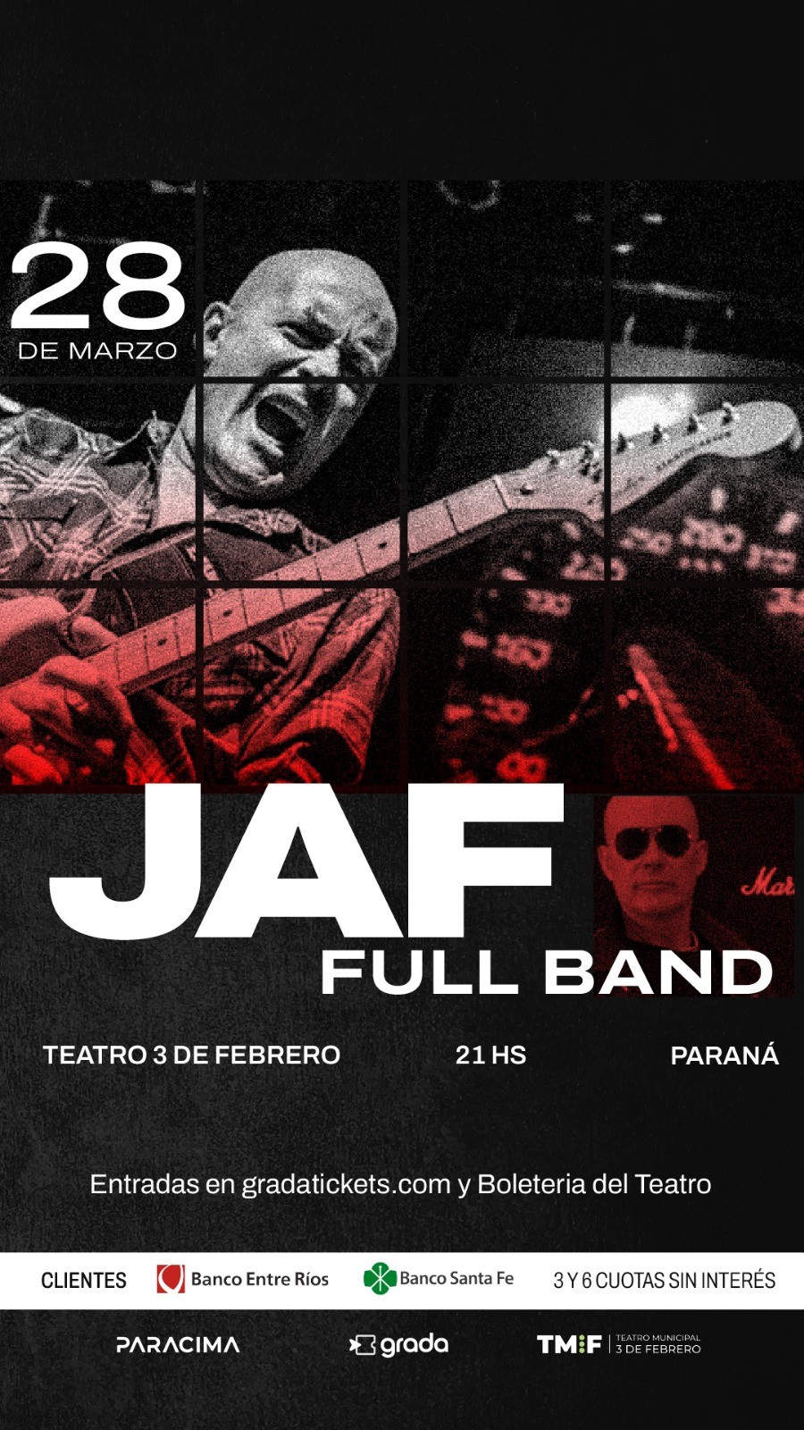 28/3 - JAF FULL BAND EN PARAN&Aacute;