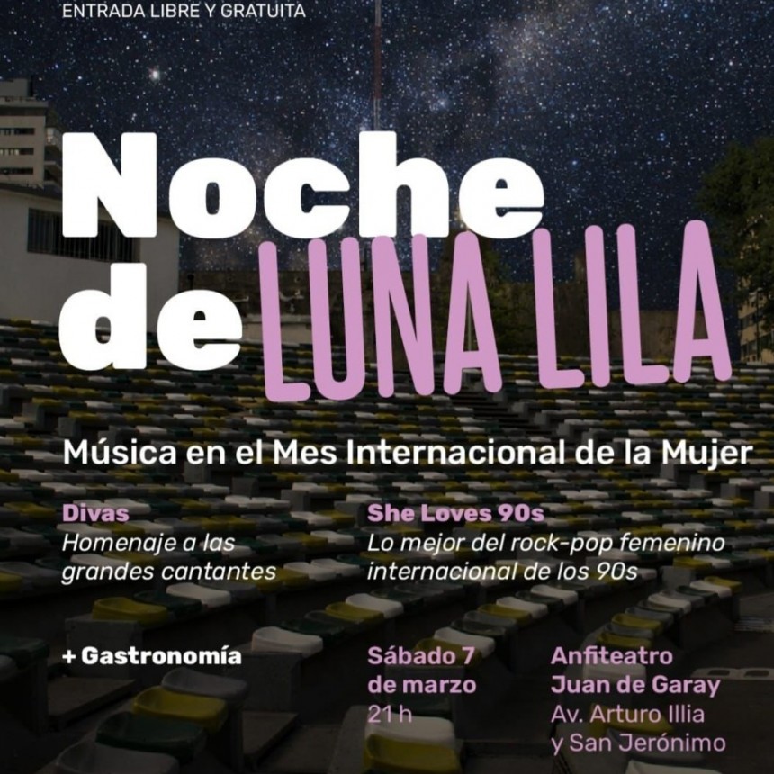 7/3 - NOCHE DE LUNA LILA en el Anfiteatro