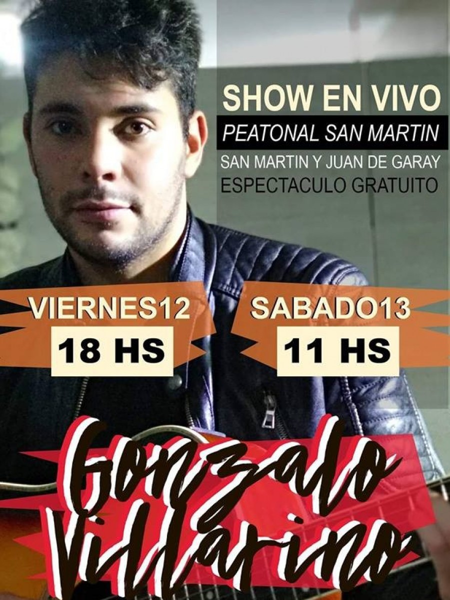 12 y 13/4 - GONZALO VILLARINO en la Peatonal