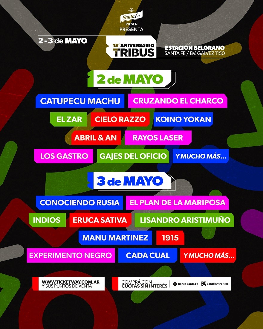 2 y 3/5: Festival Tribus 15 años