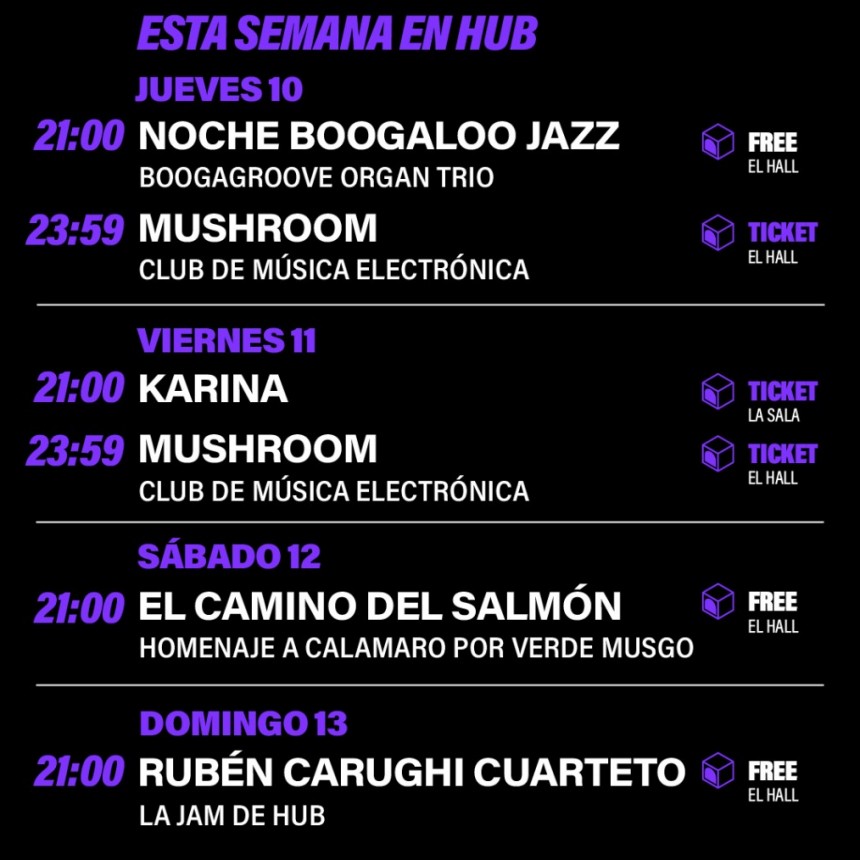Agenda de HUB  del 10/4 al 13/4