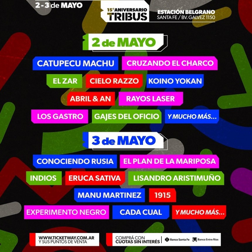 2 y 3/5: Festival Tribus 15 años