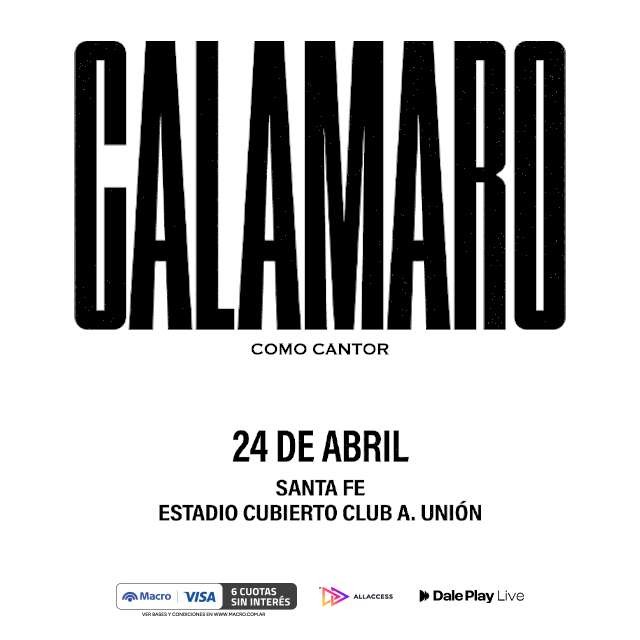 24/4 - ANDR&Eacute;S CALAMARO en Santa Fe