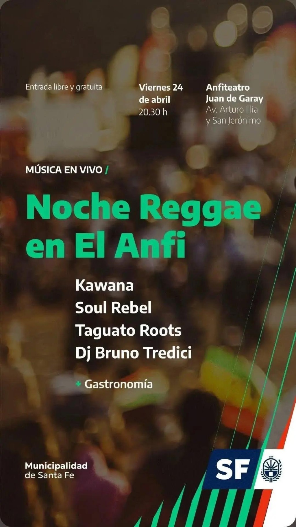 24/4 : Noche reggae en el Anfiteatro