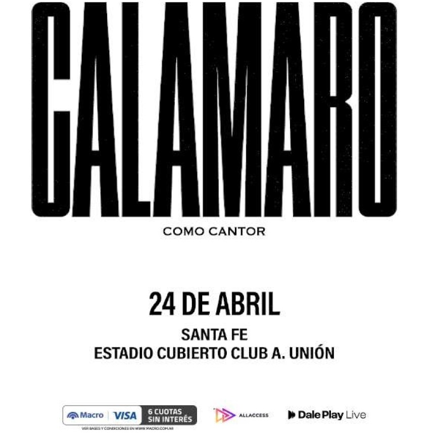 24/4 - ANDR&Eacute;S CALAMARO en Santa Fe