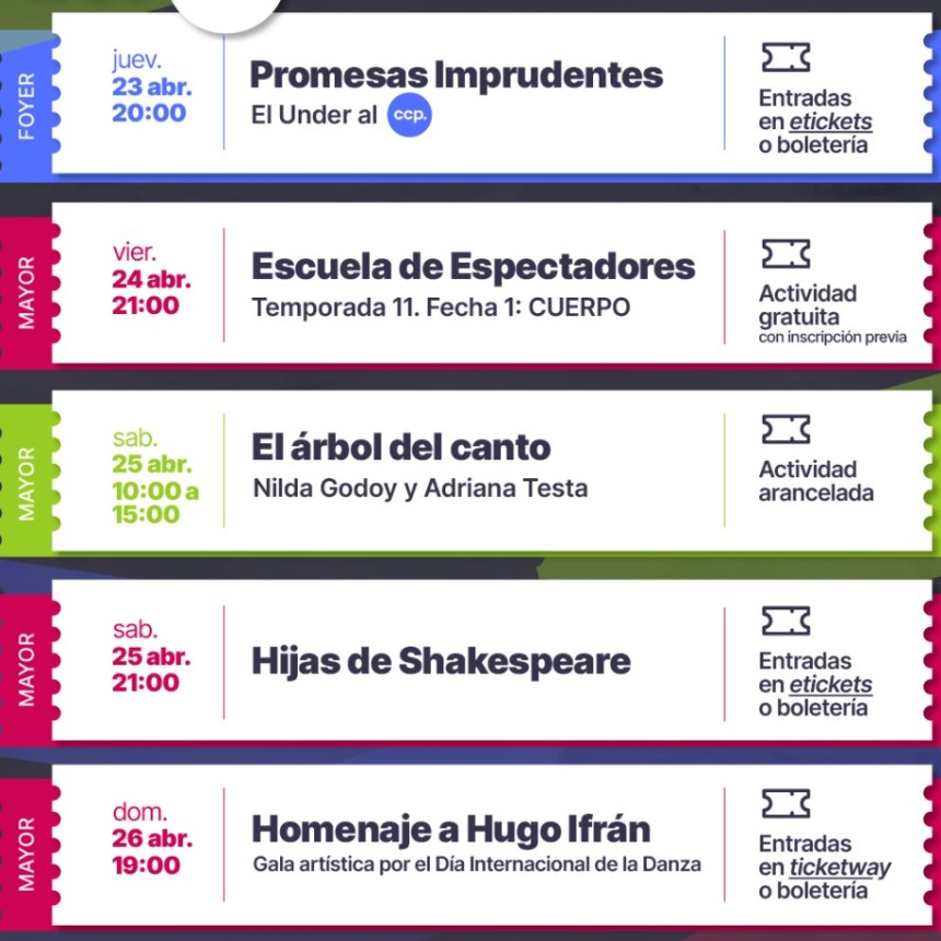 La agenda del CCP del 23/4 al 26/4