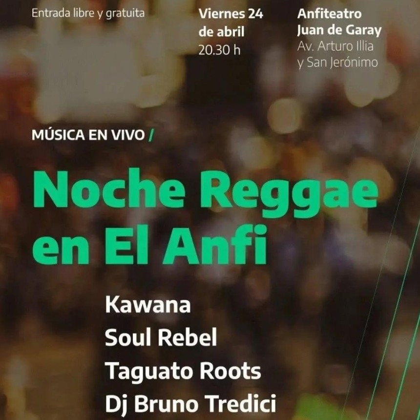 24/4 : Noche reggae en el Anfiteatro