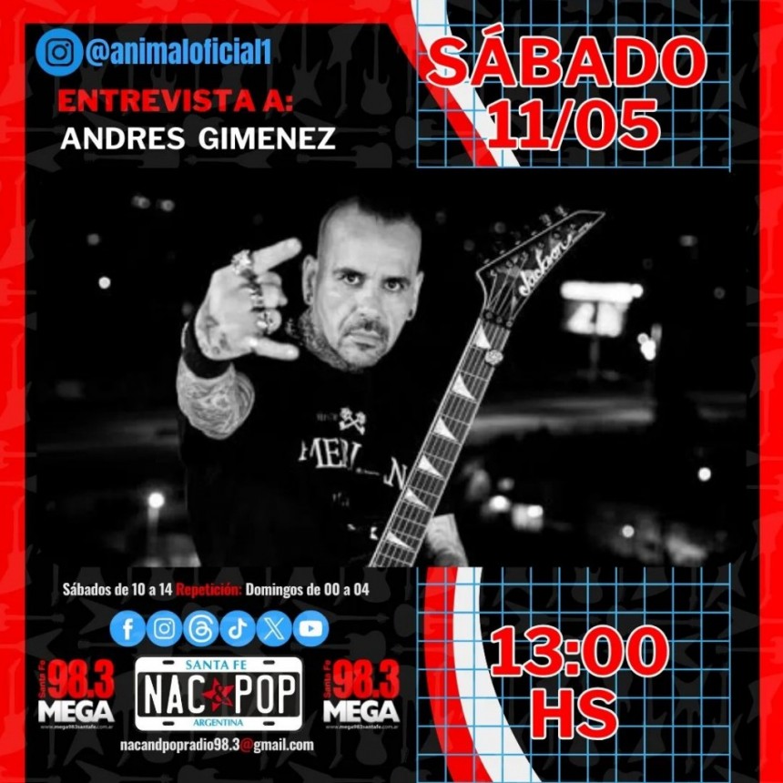  ANDR&Eacute;S GIMENEZ charl&oacute; con NAC & POP antes de presentarse en Santa Fe