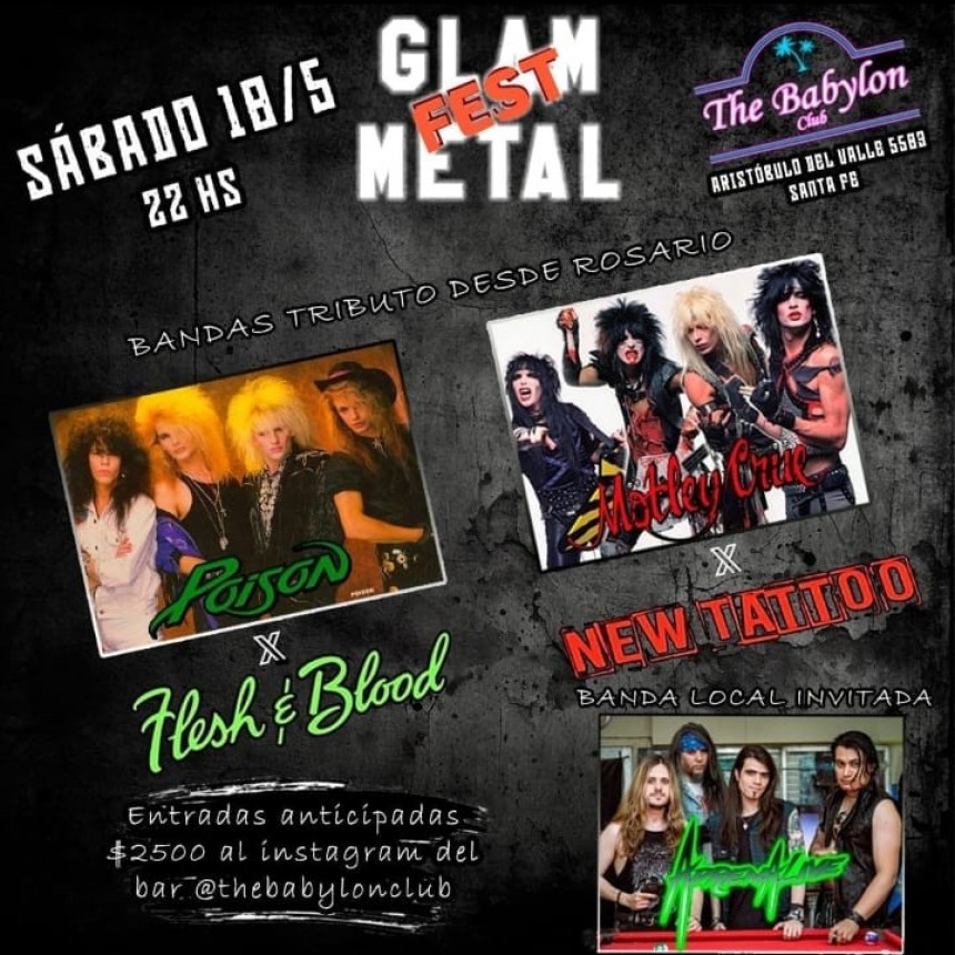 18/5 - GLAM METAL FEST en THE BABYLON