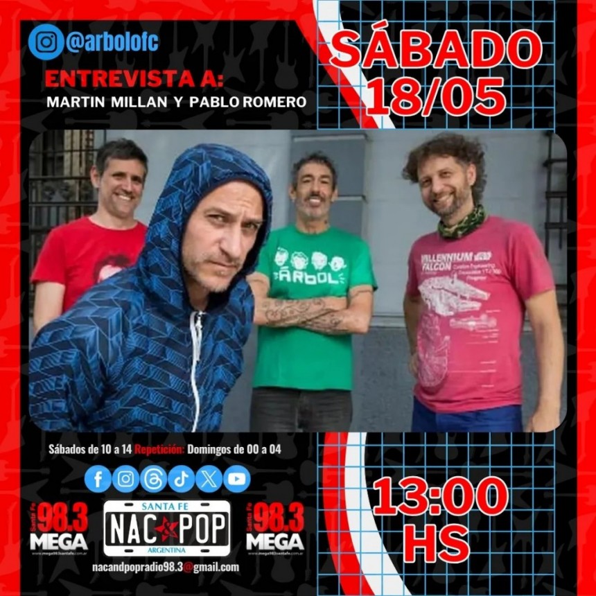 &Aacute;rbol se presenta en Santa Fe, pero antes charl&oacute; con NAC & POP