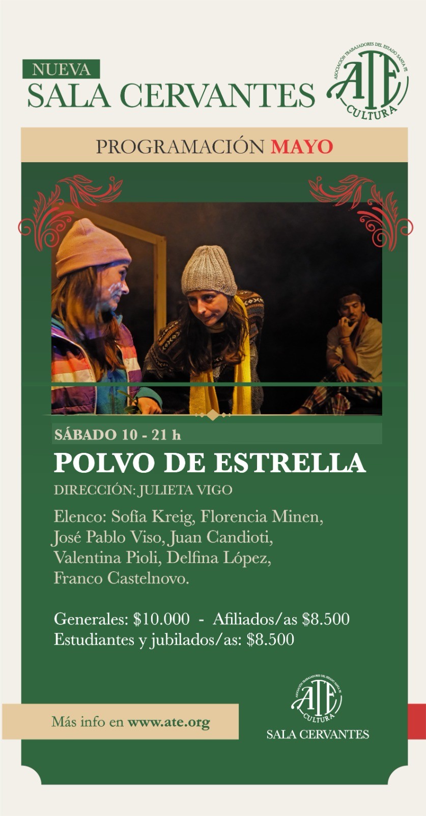 10/5 - Polvo de Estrella en Sala Cervantes de ATE Casa España