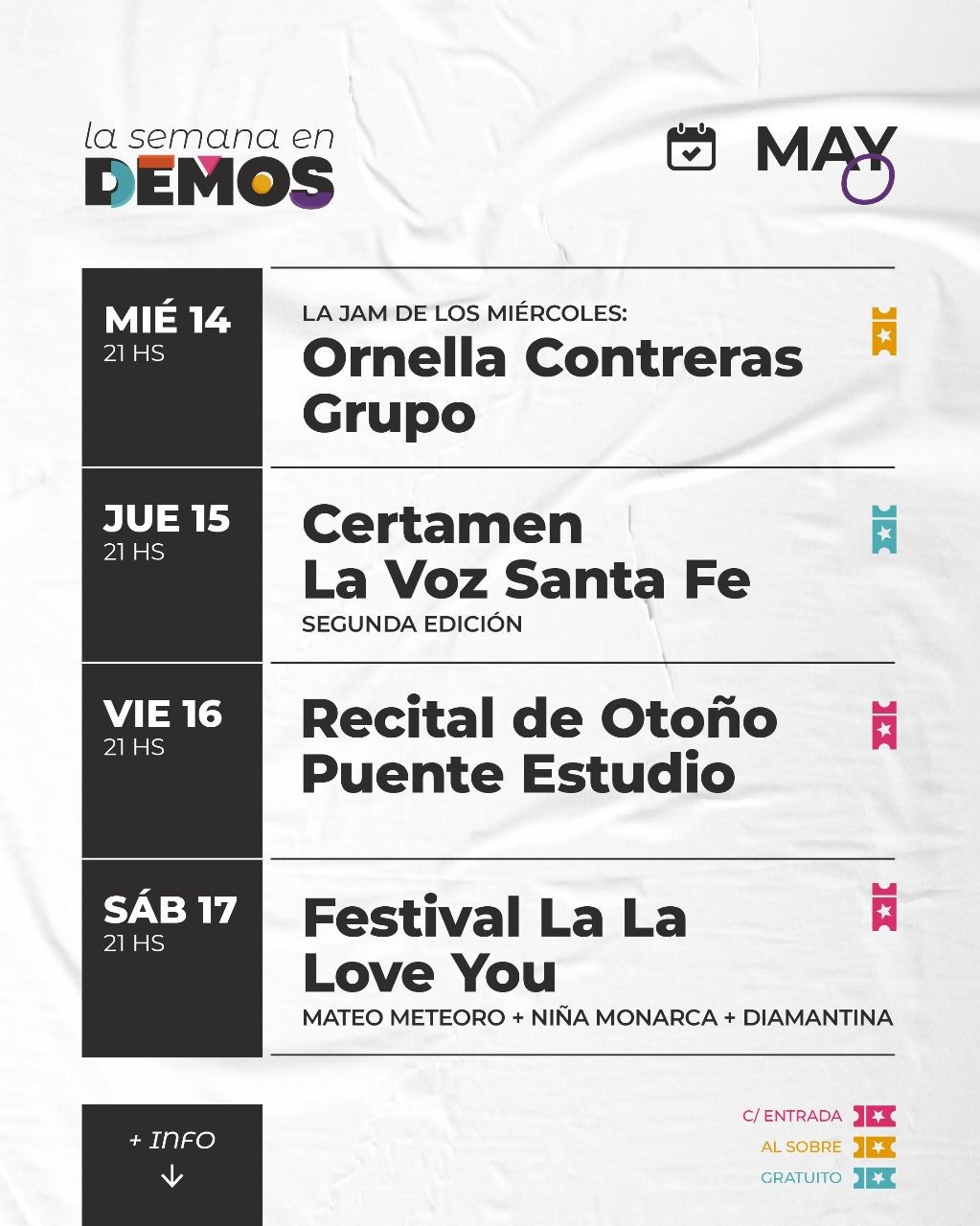Programación de DEMOS 14/5 al 17/5