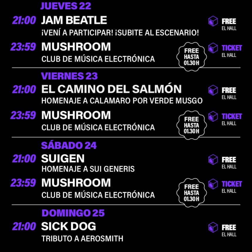 Agenda de HUB del 22/5 al 25/5