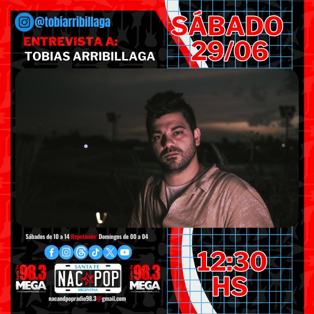 TOBIAS ARRIBILLAGA, músico rosarino charló con Nac & Pop
