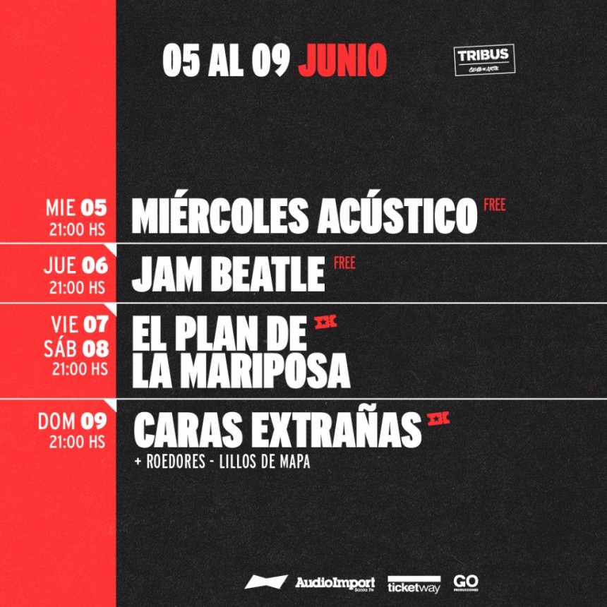Programaci&oacute;n de Tribus del 5/6 al 9/6