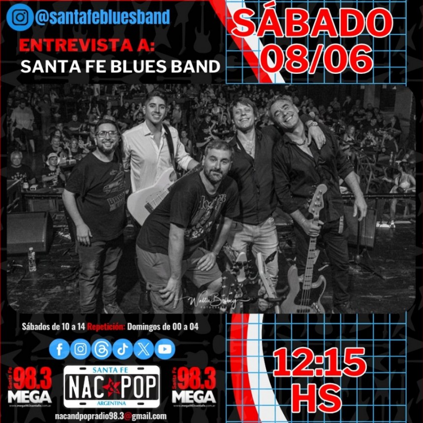 LA SANTA FE BLUES BAND se presenta en DEMOS y Juan Walpen nos anticip&oacute; el show en Nac & Pop