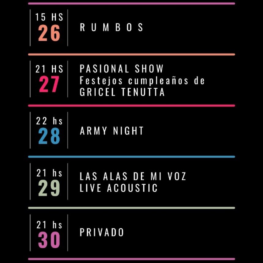 Programaci&oacute;n de Stanley del 26/6 al 30/6