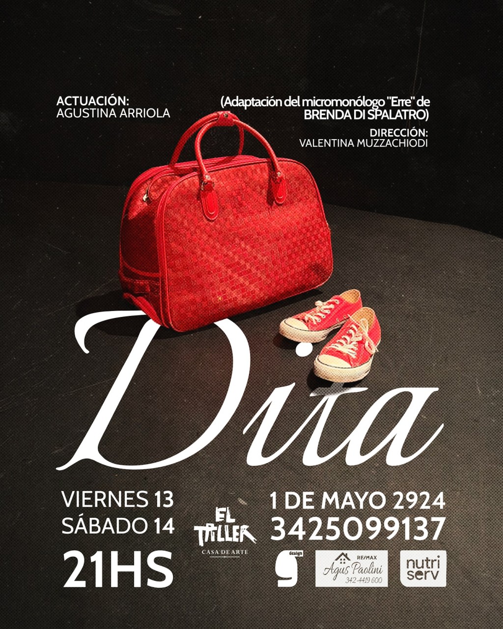 13 y 14/6 - 🎭TEATRO🎭 🎒”DITA”🎒  (Adaptación del micromonólogo “Erre” de Brenda Di Spalatro)