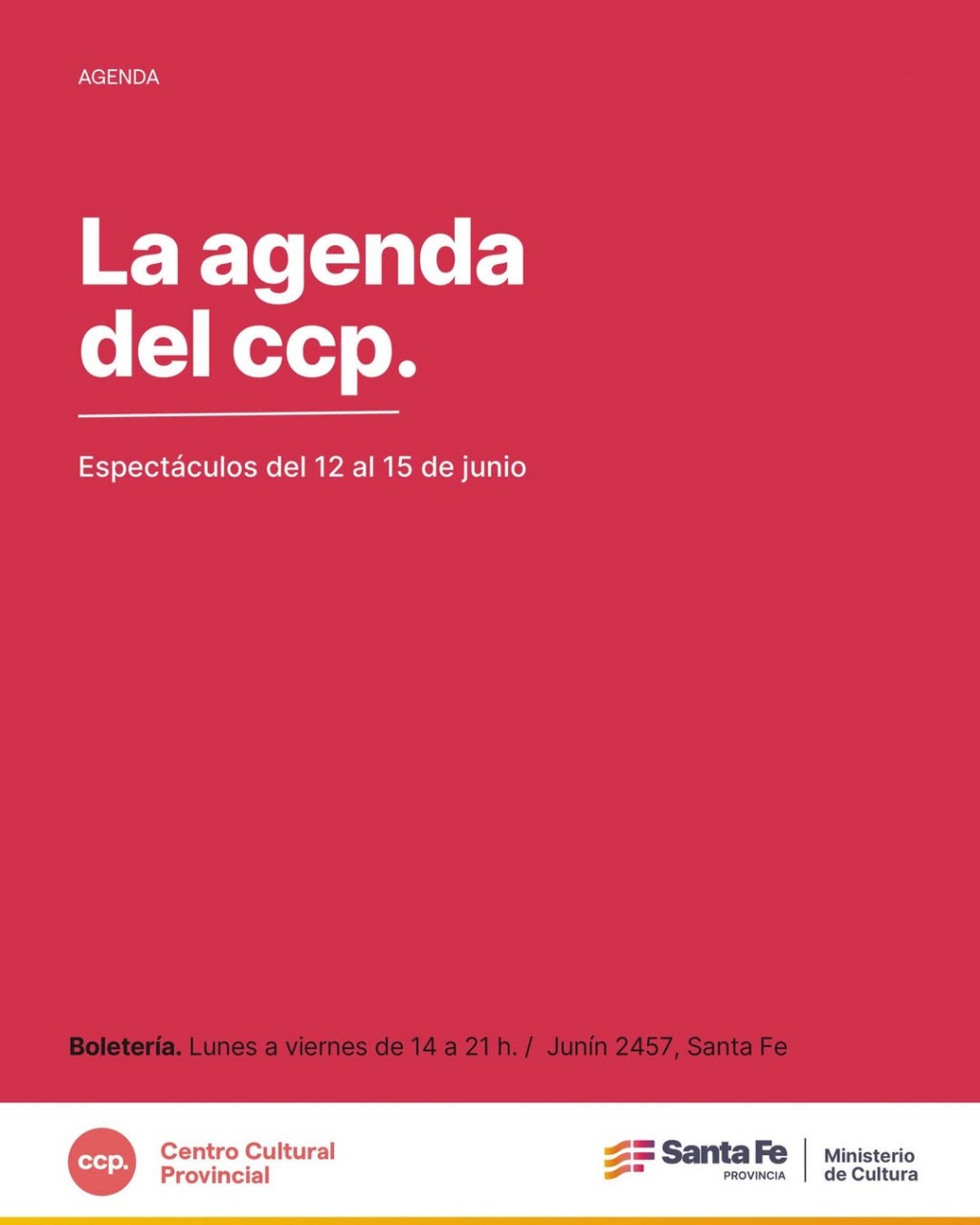Programación del CCP del 12/6 al 15/6