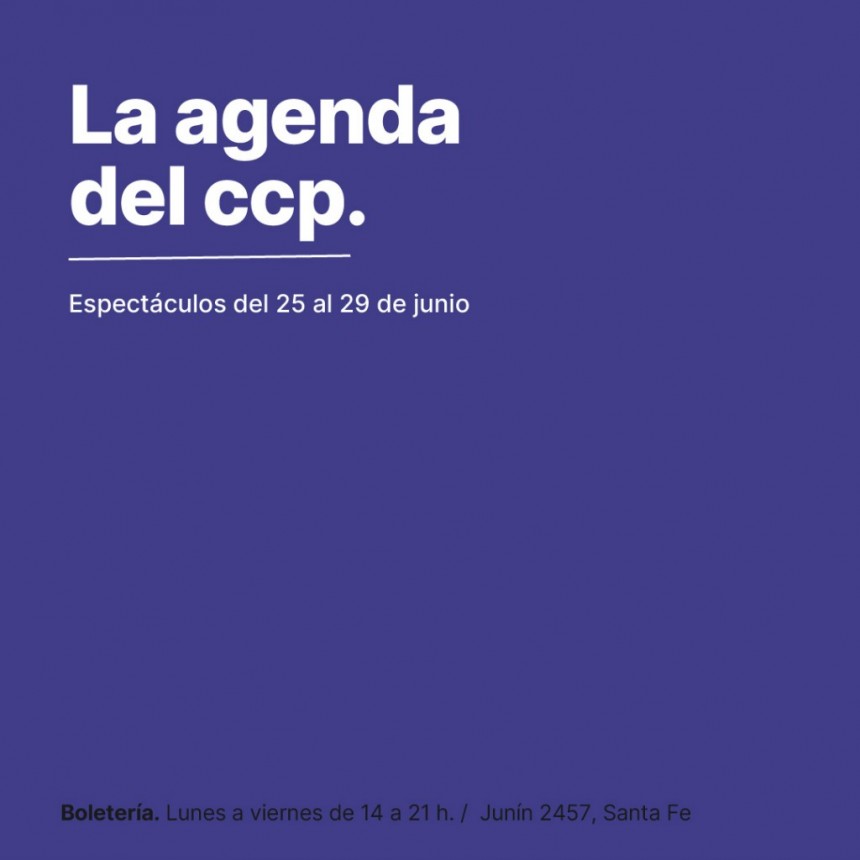 Programación del CCP del  25/6 al 29/6
