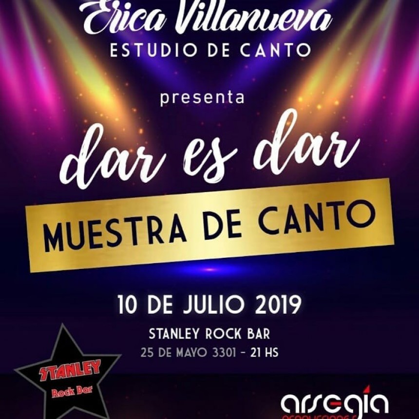 10/7 - ERICA VILLANUEVA Estudio de canto en Stanley.