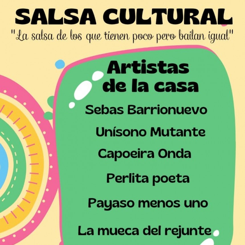 13/7 - SALSA CULTURAL en CAMCO..."LA SALSA DE LOS QUE TIENEN POCO PERO BAILAN IGUAL"