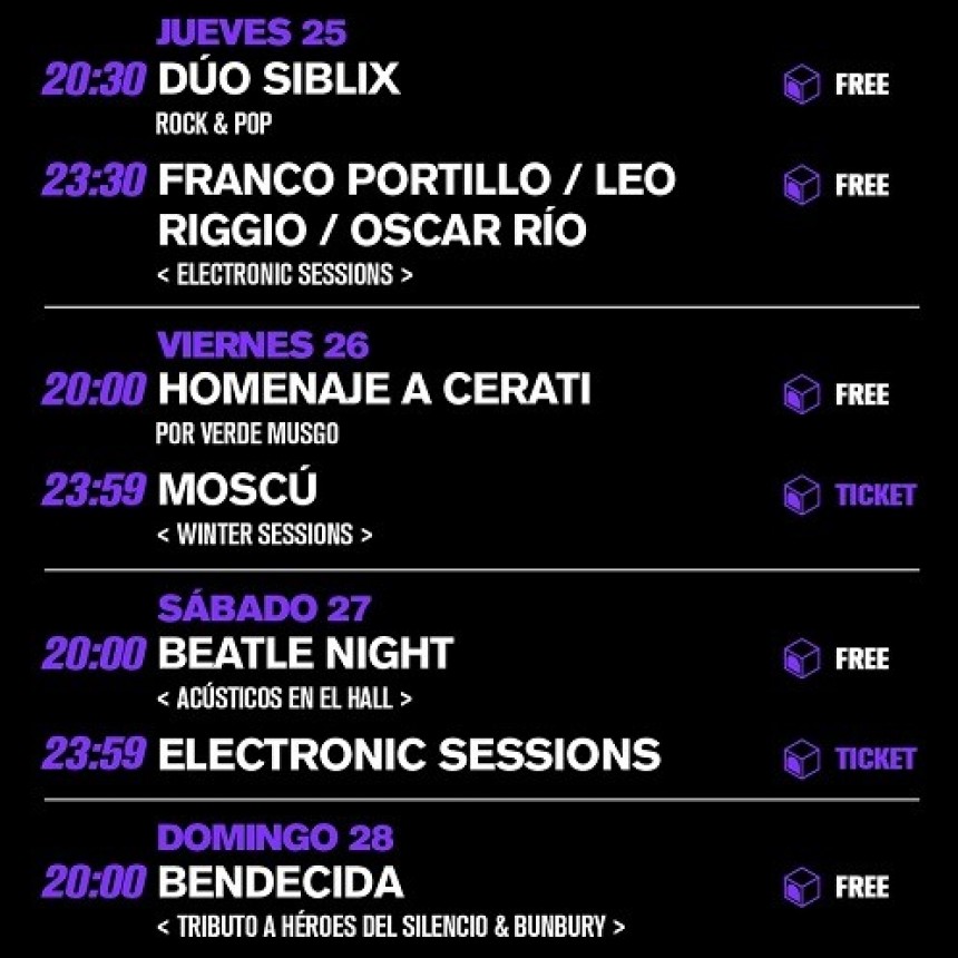 AGENDA SEMANAL HUB del 25/7 al 28/7 