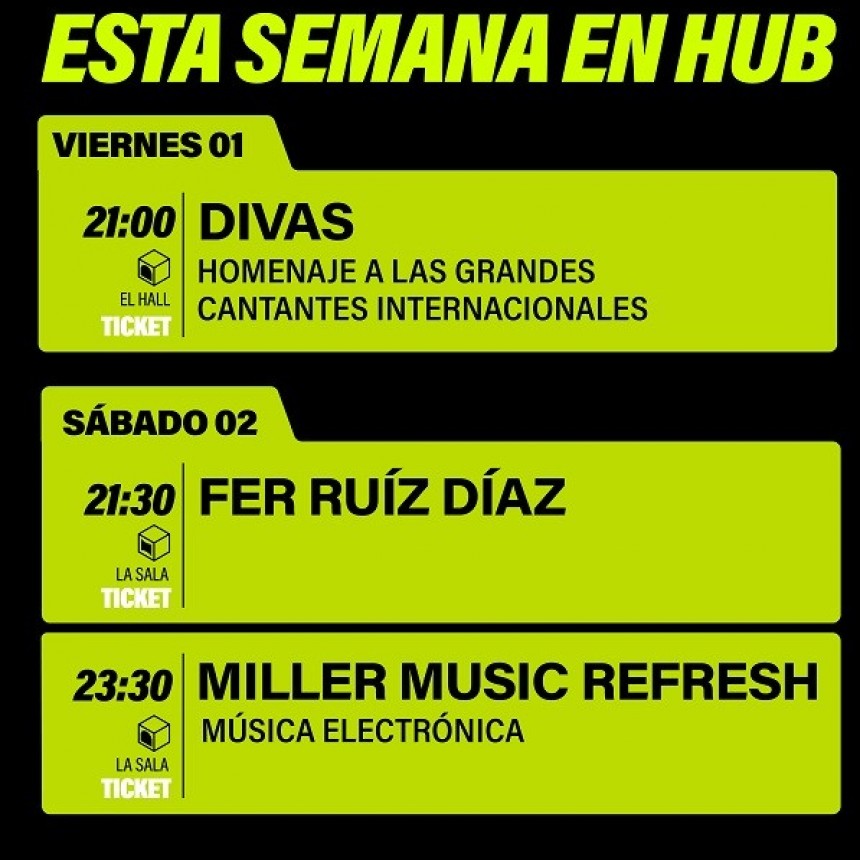 Agenda de HUB  1 y 2 de agosto