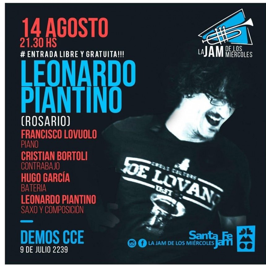 14/8 - Leonardo "Pipo" Piantino en La Jam de los Mi&eacute;rcoles