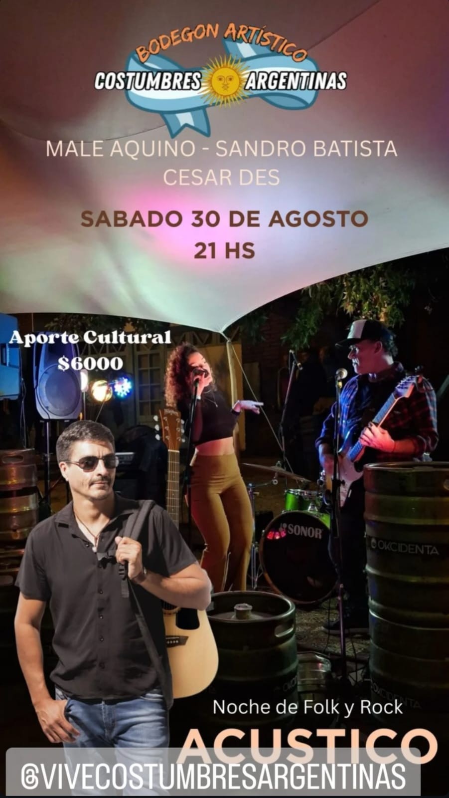 30/8 - Noche de folk y rock en Costumbres Argentinas