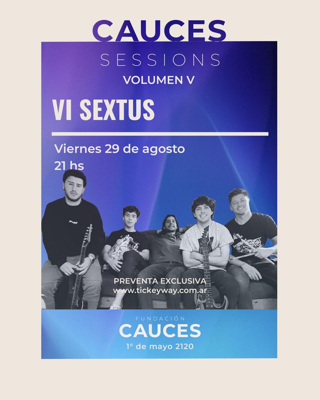 29/8 - NOCHE DE TRIBUTO AL ROCK SANTAFESINO EN FUNDACIÓN CAUCES