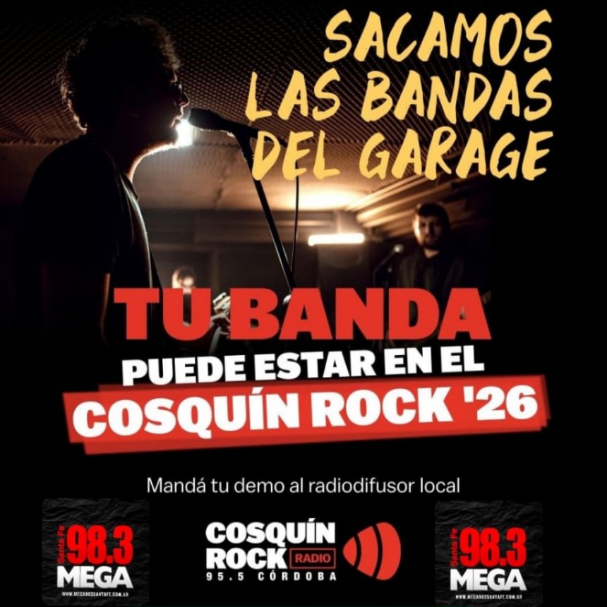 Cosqu&iacute;n Rock Radio lanza "Sacamos las Bandas del Garage 2025"