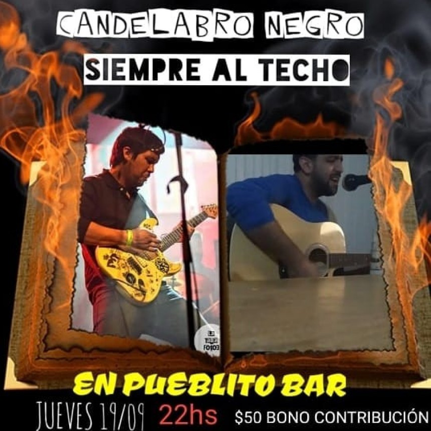 19/9 - CANDELABRO NEGRO - SIEMPRE AL TECHO