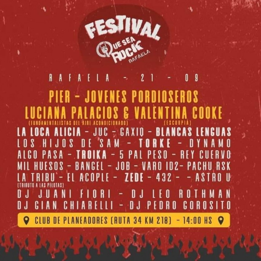 21/9 - QUE SEA ROCK II en Rafaela