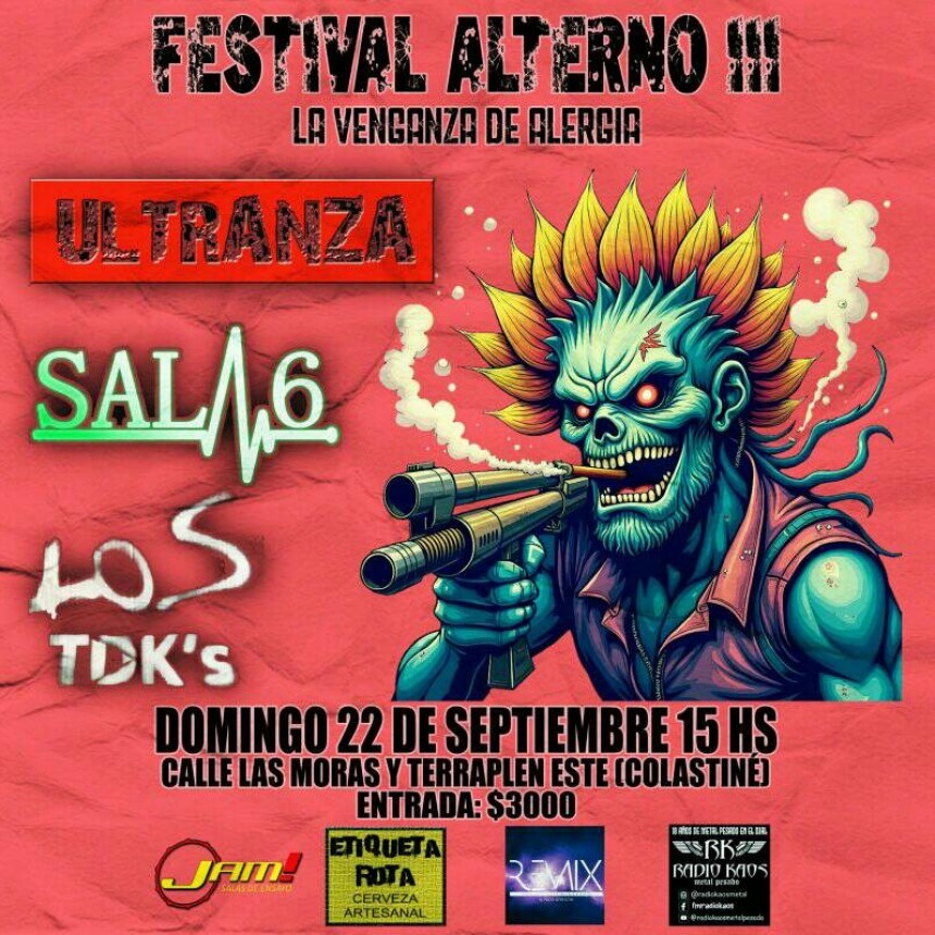 22/9 - FESTIVAL ALTERNO III en Colastin&eacute;