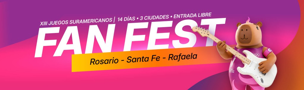 La FUN FEST de los Juegos Suramericanos tiene grilla de grandes artistas en SANTA FE-ROSARIO y RAFAELA