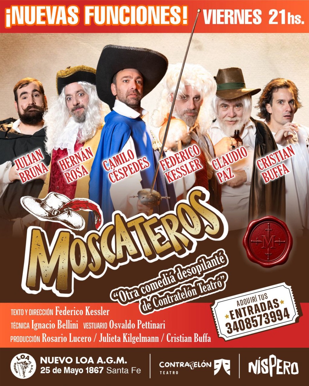Viernes de septiembre en LOA:&ldquo;Moscateros&rdquo;: la nueva y desopilante comedia de contratel&oacute;n teatro
