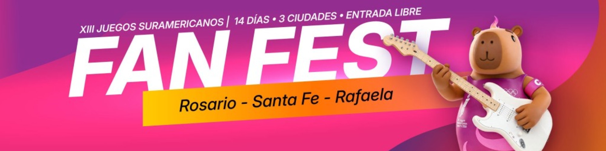 La FUN FEST de los Juegos Suramericanos tiene grilla de grandes artistas en SANTA FE-ROSARIO y RAFAELA