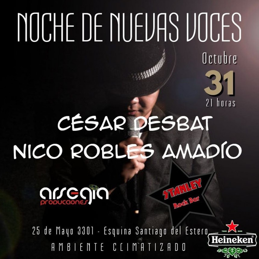 31/10 - NOCHE DE NUEVAS VOCES en Stanley